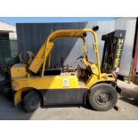 HYSTER H80C LPG FORKLIFT (NO ENGINE!), 8,000 LB CAPACITY, NO FORKS, 2-STAGE MAST, SOLID TIRES,