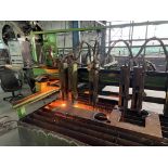 HYPERTHERM PLASMA CUTTING MACHINE, (6) TORCHES, 108" X 272" TABLE, LINCOLN ELECTRIC BURNY 1400