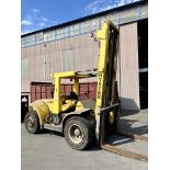 HYSTER 193A LPG FORKLIFT, 18,000 LB CAPACITY, 6' FORKS, 2-STAGE MAST, SOLID TIRES, APPROX. 0957