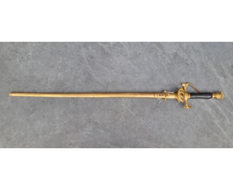 A&nbsp;Knights Templar sword and scabbard, by Ames Sword Co., Chicopee, Massachusetts, the 71cm blade etched 'Beauseant Comma