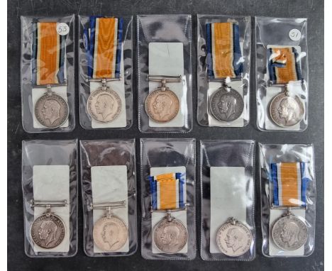 Medals: ten WWI War Medals, to include an Army Cycling Corps example. 