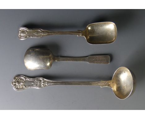 A Victorian Scottish silver Toddy Ladle,&nbsp;makers mark 'GE', hallmarked Glasgow, 1844, Queens pattern, 18cm long, together