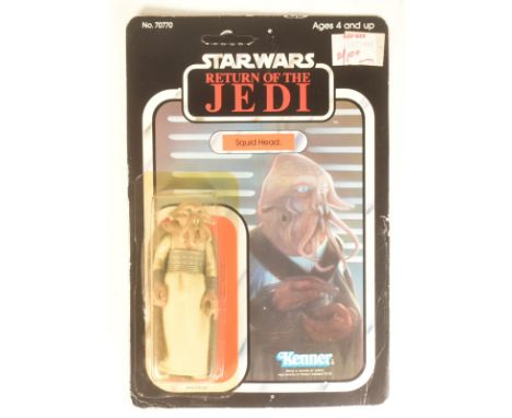 Star Wars - an original vintage 1983 Kenner made Star Wars carded MOC action figure ' Squid Head '. Factory sealed upon its o