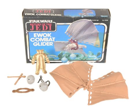 Star Wars - an original vintage 1983 Kenner made action figure playset ' Ewok Combat Glider '. 100% complete including both b