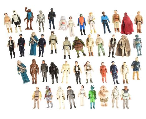 Star Wars - a collection of x45 original vintage Palitoy / Kenner action figures. Includes: 'Last 17' Luke Skywalker in Imper