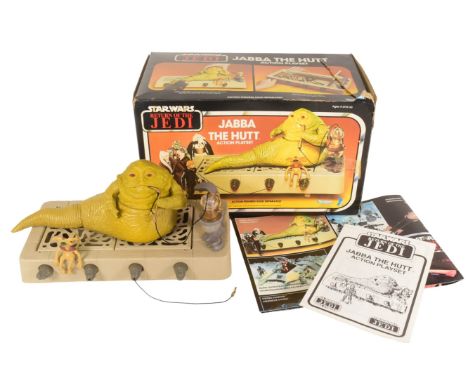 Star Wars - an original vintage 1983 Kenner made action figure playset ' Jabba The Hutt Action Playset '. 100% complete, incl