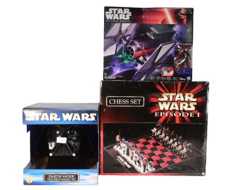 Star Wars - a collection of three boxed items including: Darth Vader Two-Piece Helmet set by Rubies, a Star Wars Episode I Ch