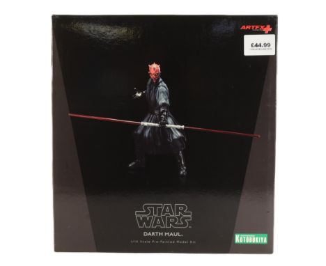Star Wars - ArtFX - 2012 ArtFX made Japanese import 1/10 scale pre-painted model kit of Darth Maul. Highly detailed figure mo