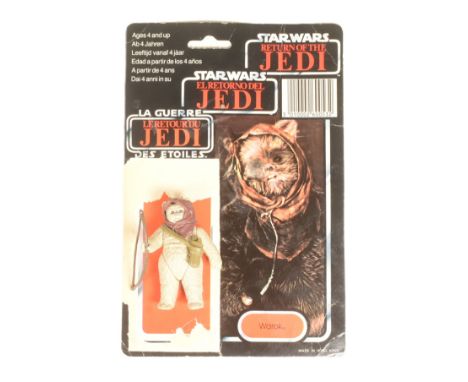 Star Wars - an original vintage Palitoy made Star Wars ' Last 17 ' Power Of The Force action figure ' Warok ' ( Ewok ). 100% 