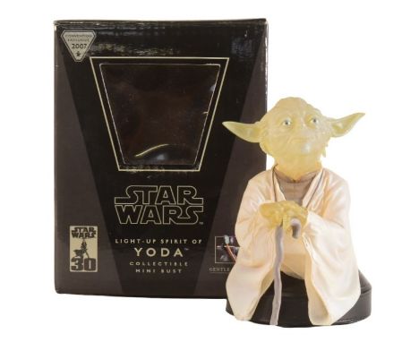 Star Wars - Gentle Giant - 2007 Collectible Mini Bust of Light-Up Spirit Of Yoda. Highly detailed figure. Appears mint and un