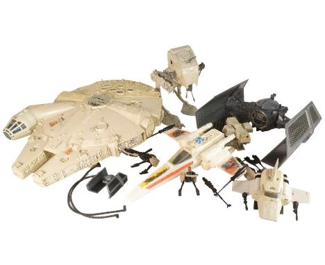 Star Wars - collection of original vintage Kenner / Palitoy made action figure playsets. Includes: Millennium Falcon (with ma