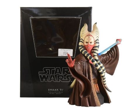 Star Wars - Gentle Giant - original limited edition 'Collectible Mini Bust' of Shaak Ti. No. 3465/4000 made. Appears mint and