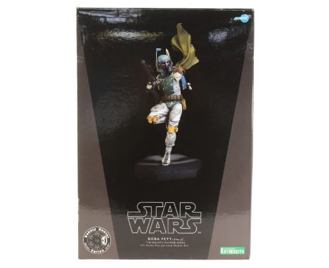 Star Wars - ArtFX - 2008 ArtFX / Kotobukiya made 1/7 Scale Pre-Painted Model Kit ' Boba Fett Ver.2 - The Bounty Hunter Series