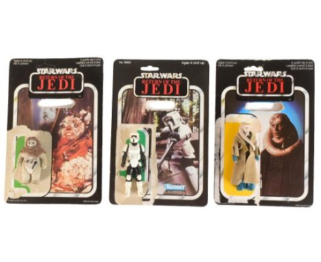 Star Wars – Stephen Merchant’s collection - a collection of x3 original vintage Palitoy / Kenner action figures, with their o