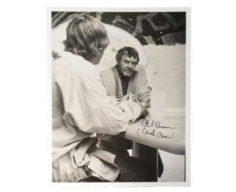Star Wars - Phil Brown (1916-2006) - Uncle Owen - an 8x10" signed black and white photograph of Brown in the movie, signed in