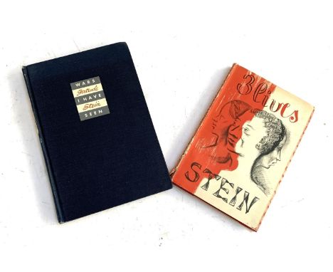 STEIN, Gertude: '3 Lives', The Pushkin Press, 1946, rep. in reasonable jacket; 'Wars I Have Seen', Random House, 1st US 'firs