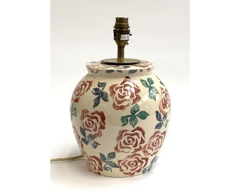 An Emma Bridgewater spongeware ceramic table lamp, 20.5cm to base of fitting 