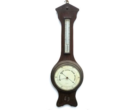 A Bracher &amp; Sydenham, Reading banjo barometer, 75cmL 