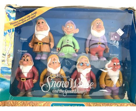 A Mattel Walt Disney Snow White and the Seven Dwarfs gift set comprising the Seven Dwarfs, boxed 