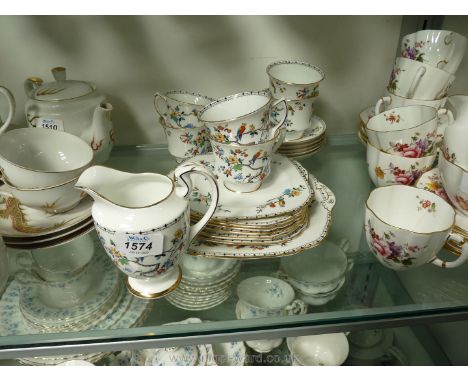 A quantity of Jackson and Gosling Grosvenor china comprising of five cups, four saucers, milk jug, large plate and five side 