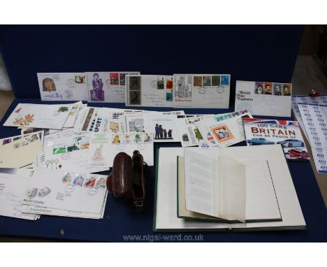 A quantity of First day covers (60+), stamp stock books and other items.