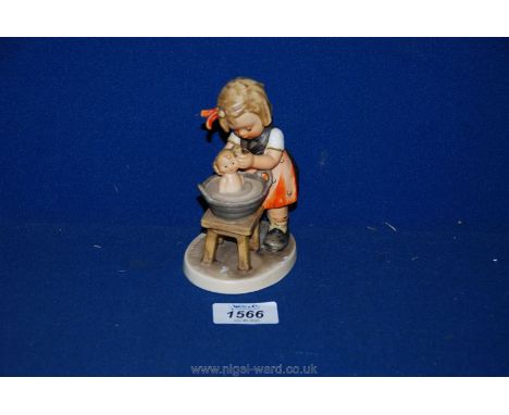 A Goebel Hummel figurine no. 319 'Bathing Baby'. 5" tall.
