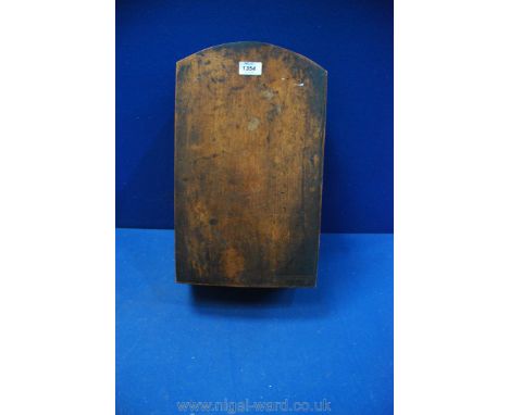 An old Mahogany bracket Clock case converted to a curved ended Trinket Box and with possibilities for use as a wall-mounting 