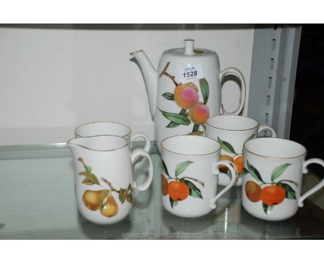 A Royal Worcester Evesham coffee set.