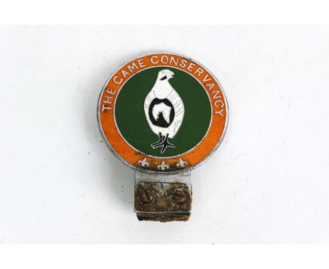 Game Conservancy (now the Game and Wildlife Conservation Trust) enamel car badge.  Diameter 7.5 cm.