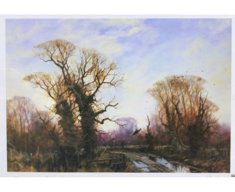 John Trickett a signed limited edition print "Autumn Pheasants", 75/500, 24 x 36 cm, unframed.