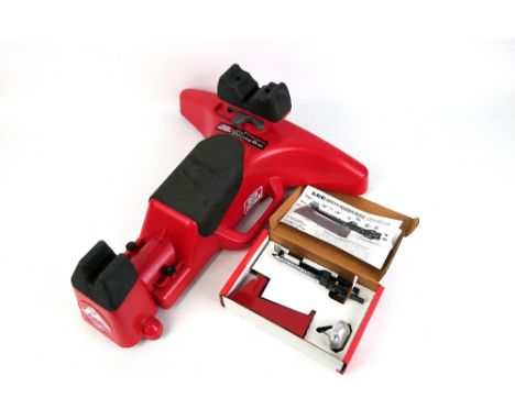 Lee safety powder scale, for re-loading and a MTM Predator shooting rest.
