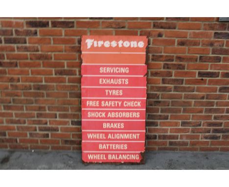 Metal Firestone Advertising SignMake: Contact AuctioneerModel: Contact AuctioneerYear: 0Mileage: 0VIN: Contact AuctioneerConf