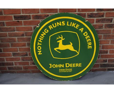 Large Enamel John Deere Double Sided SignMake: Contact AuctioneerModel: Contact AuctioneerYear: 0Mileage: 0VIN: Contact Aucti