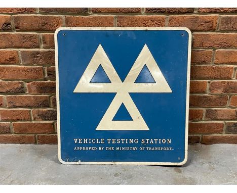 Pressed Aluminium Vehicle Testing Station SignMake: Contact AuctioneerModel: Contact AuctioneerYear: 0Mileage: 0VIN: Contact 