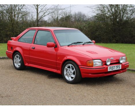 1988 Ford Escort RS Turbo Make: FordModel: Escort RS TurboYear: 1988Mileage: 80500VIN: WF0BXXGCABJL68022Configuration: Right 