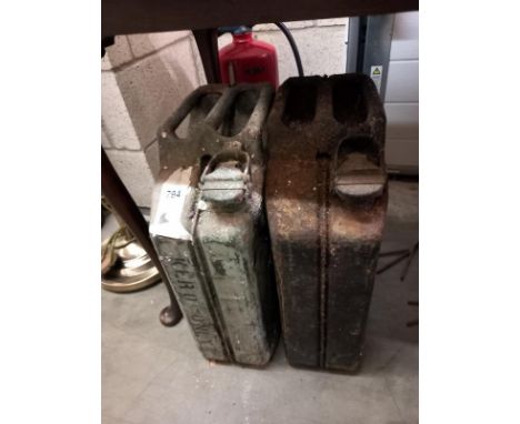 2 vintage Jerry fuel cans