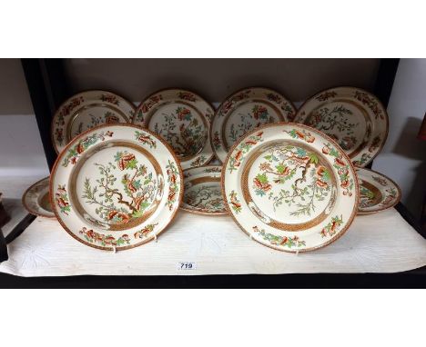 Nine vintage soup bowls. 