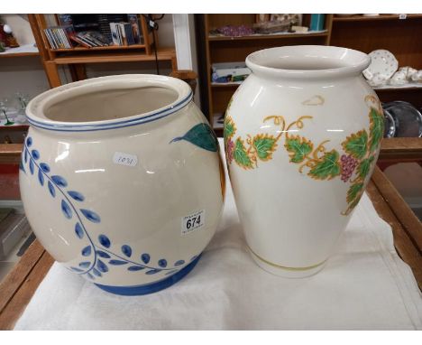 Two large ceramic vases. COLLECT ONLY. 