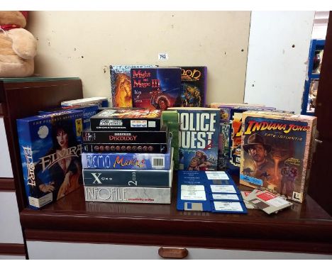A quantity of vintage boxed PC games