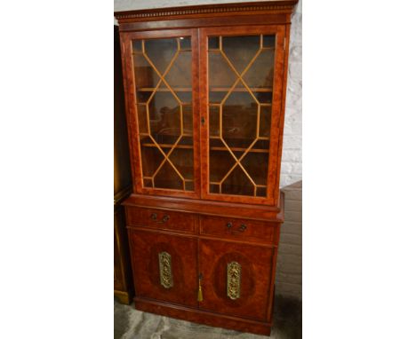 Chippendale style display bookcase, W92cm x D38cm x H183cm&nbsp;