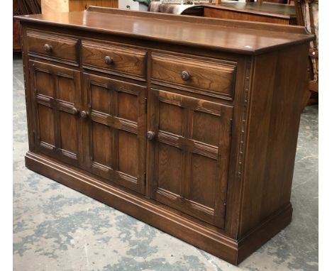 An Ercol style elm dresser, 122x48x160cmH 
