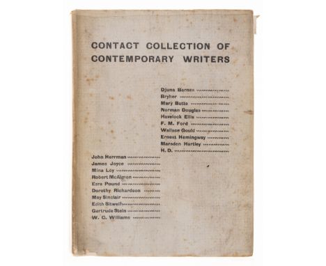 Joyce (James).- Contact Collection of Contemporary Writers, first and only edition, edited by Robert McAlmon, the odd faint s