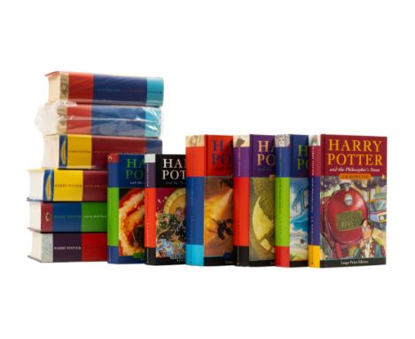 Rowling (J.K.) [The Harry Potter novels], first large print editions, original boards, some spine ends or corners bumped, oth