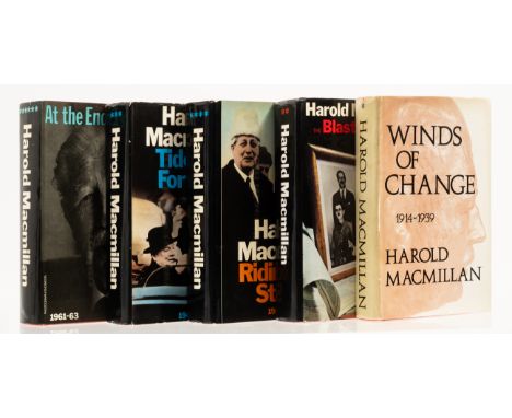 Macmillan (Harold) The Blast of War, 1967; Tides of Fortune, 1969; Riding the Storm, 1971, first editions, signed by the auth