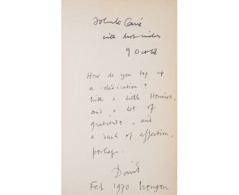 le Carré (John) A Small Town in Germany, first edition, two signed presentation inscriptions from the author to front free en