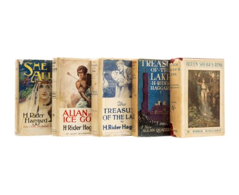 Haggard (H. Rider) Queen Sheba's Ring, first English edition, light spotting to first few pages, jacket with portions of loss