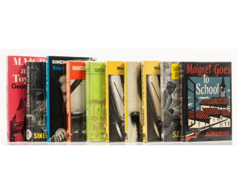Simenon (Georges) Maigret Goes to School, jacket with light toning to spine, 1957; Maigret's Failure, jacket with slight fadi
