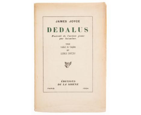 Joyce (James) Dedalus. Portrait de l'artiste jeune par lui-méme. Roman traduit de l'anglais par Ludmila Savitzky, first Frenc