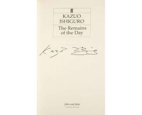 Ishiguro (Kazuo) The Remains of the Day, first edition, signed by the author on title, original boards, dust-jacket, very lig