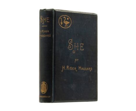 Haggard (H. Rider) She. A History of Adventure, first edition, first issue with 'Godness' on penultimate line of p.269, half-